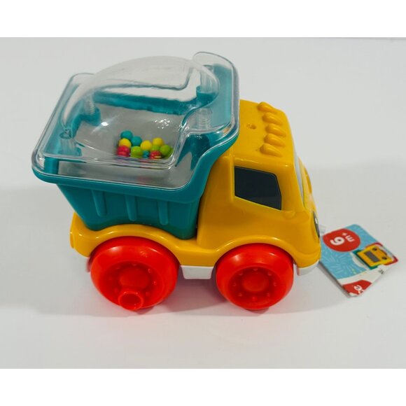Fisher-Price Baby Dump Truck Toy With Rattle Dome & Rolling Wheels Ages 6 Months - Picture 6 of 8